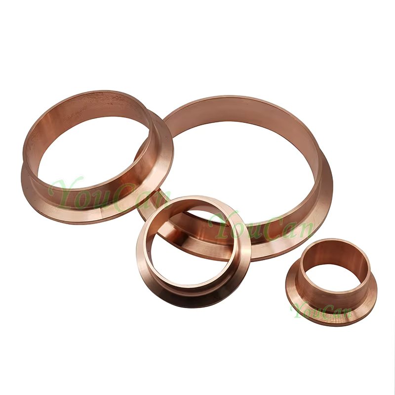 Red Copper Welding Tri Clamp Ferrule Copper Tri Clover Flange 1.5" 2" 3" 4" Distillation Parts