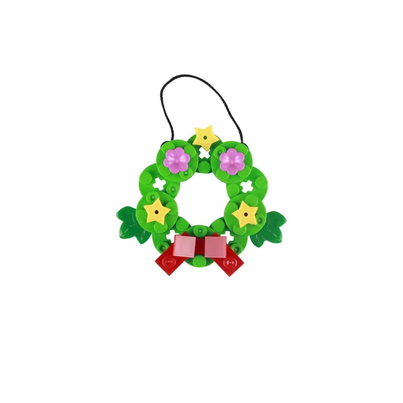 MOC Building Blocks Christmas Cottage Accessories Gift Church Model Reindeer Garland Fireplace candy Plane Mini Brick Toy X007