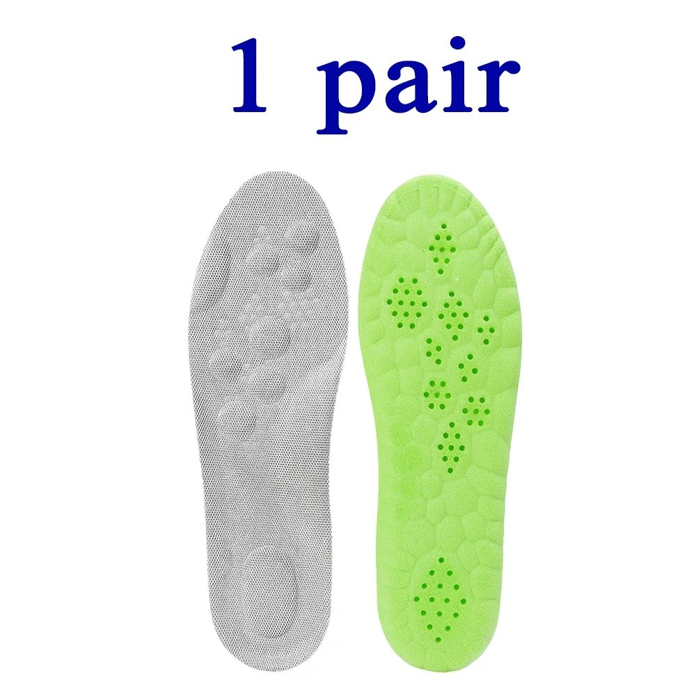 4D Acupoint Massage Insole Light Cotton Shoe Pad Shock Absorption Raised Dot Sports Insoles Playing Basketball Soft Foot Cushion