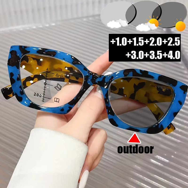 Smart Photochromic Sunglasses for Reading Glasses Vintage Progressive Multifocal Presbyopia Eyewear Finished Bifocal Eyeglasses