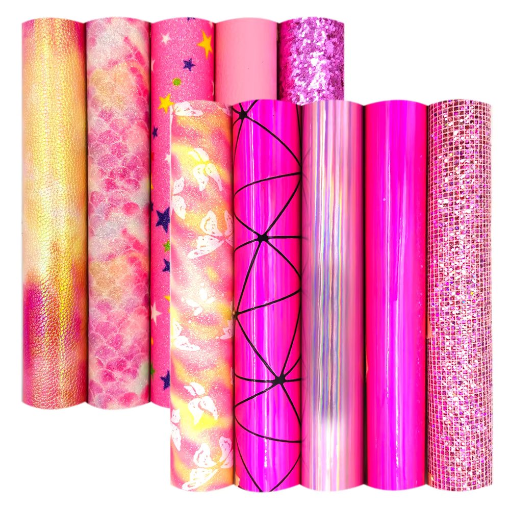Pink Glitter Leather