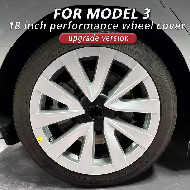 4PCS HubCap 18 Inch Performance Wheel Caps Automobile Replacemen Hub cap Full Rim Cover Accessories for Tesla Model 3 2018-2023