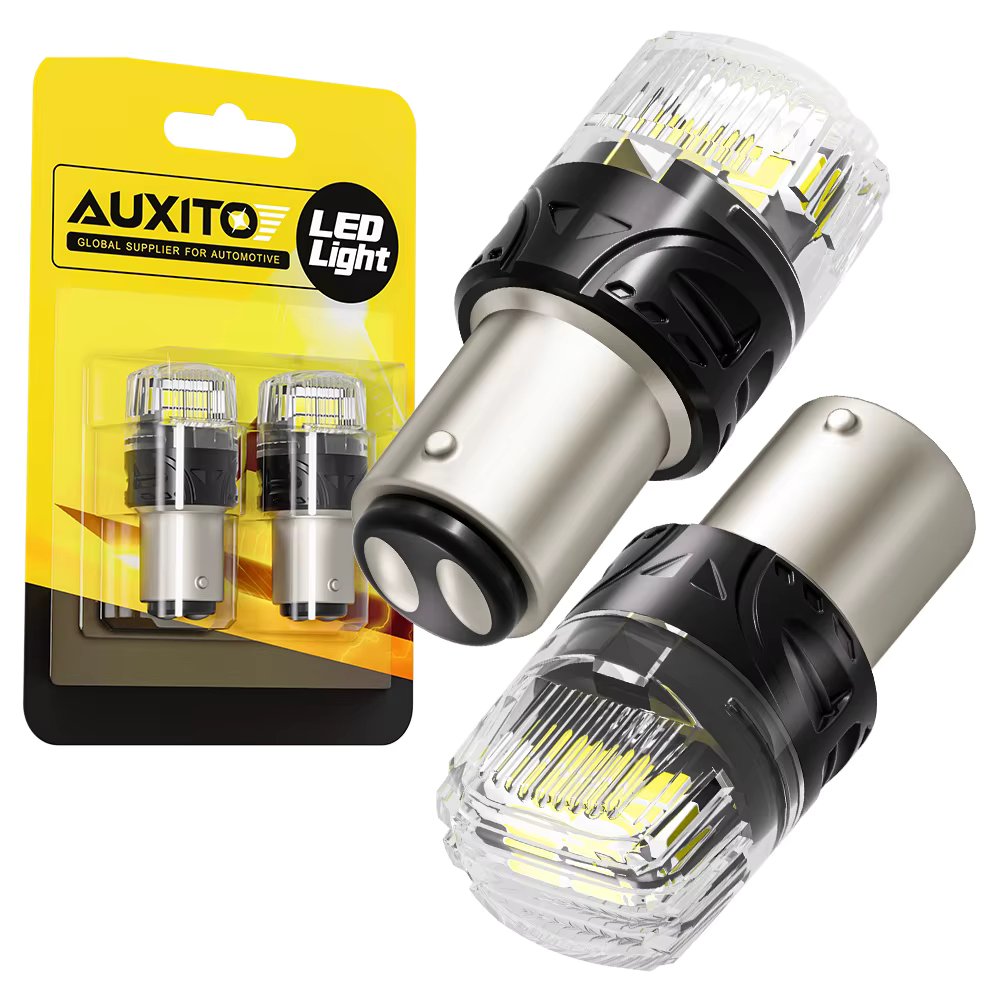 AUXITO 2Pcs S25 1156 LED Bulb 1157 Bay15d P21/5W LED Lamp P21W BA15S 7506 DRL Parking Reversing Lights Canbus No Error 12V White