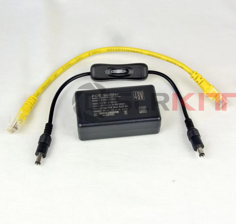 DSLRKIT Gigabit 12V2A Active PoE Splitter for Compute Module 4 IO Board Raspberry Pi CM4