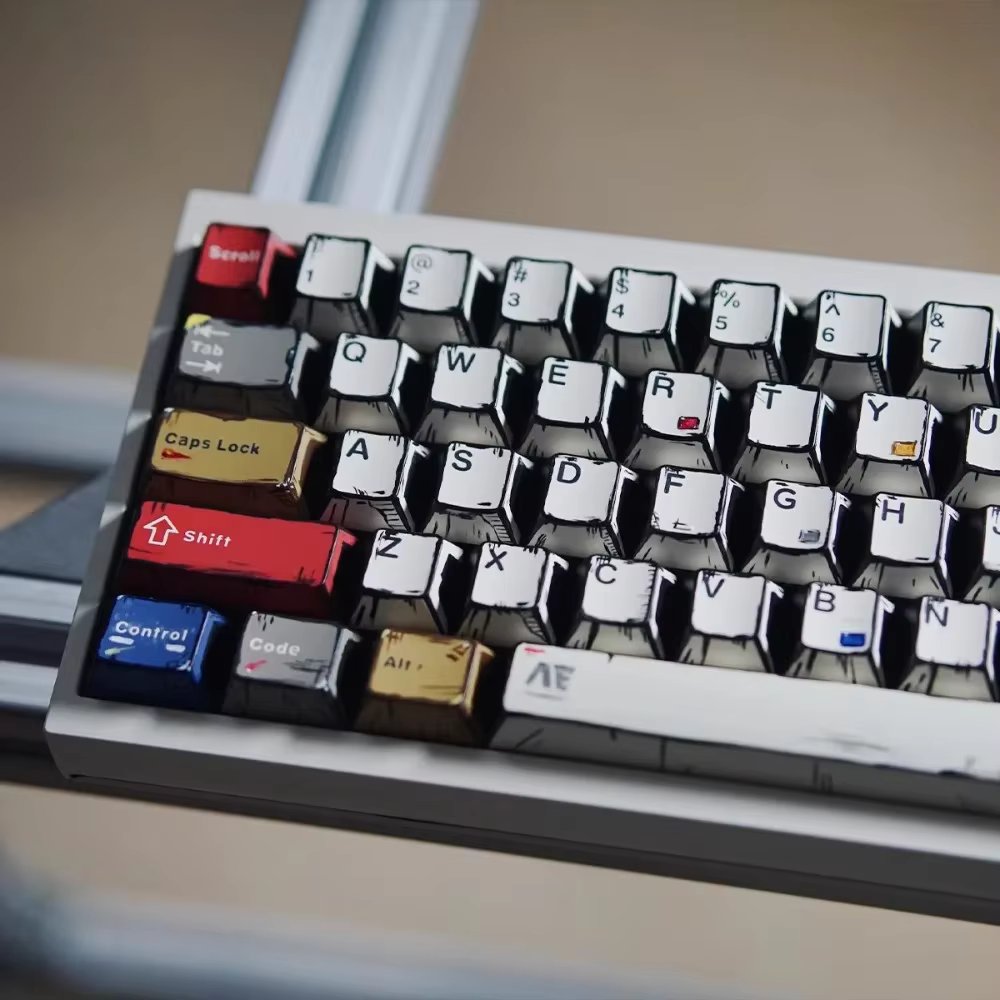 141 keys Keycaps Manga style Theme PBT Sublimation Cherry Height Desktop Office Girls Gifts For 61 87 108 Mechanical Keyboard