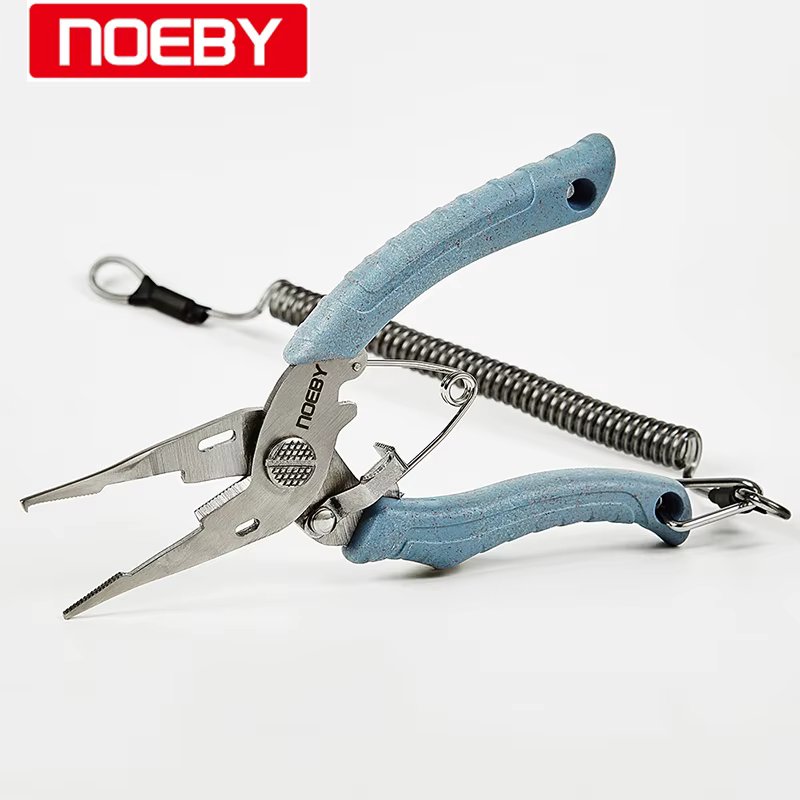 NOEBY Fishing Pliers Stainless Steel Multifunctional Split Ring Cutting Line Pliers Remove Hooks Tool Goods for Fishing Tackle