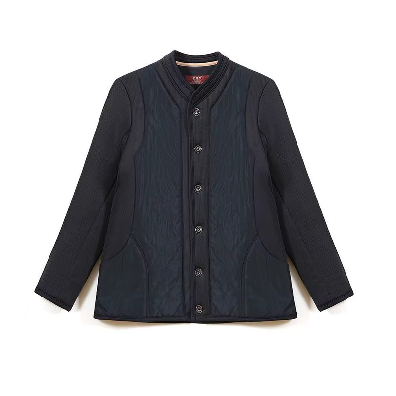 Men's Cotton Jacket Winter Camel Hair Middle-aged and Elderly Fathers' Cotton Jacket Grandfather's Warm Cotton Clothing Fleece-l