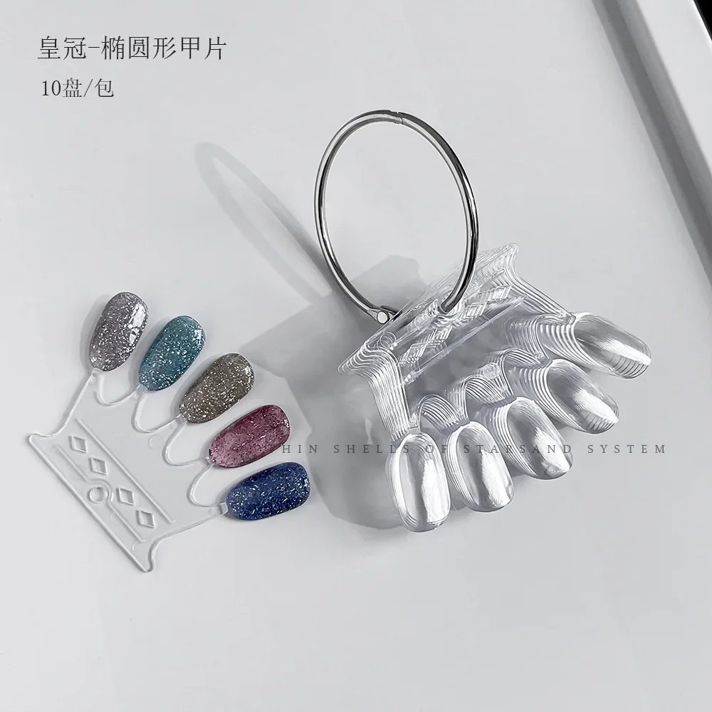 False Nail Art Color Card Display Stand Gel Polish Template Fan Shape Nail Art Tips Sample Stand Nail Polish Practice Palette