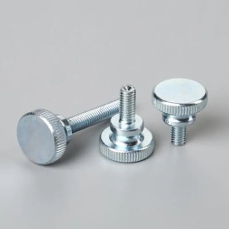 2-10pcs M3 M4 M5 M6 GB834 Knurled black or white zinc Step Head Hand Tighten Thumb Screw Curtain Wall Glass Lock Thumb screw
