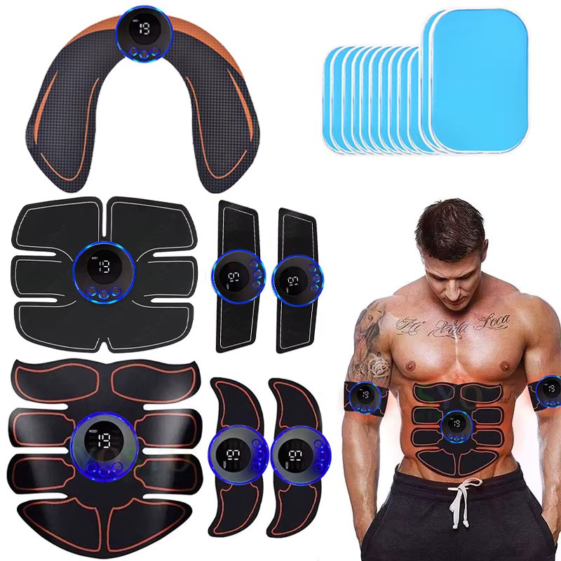 Unbound Muscle Massage Intelligent Fitness USB Charge Abdominal Hip Joint Trainer Electric Patch Replace Gel