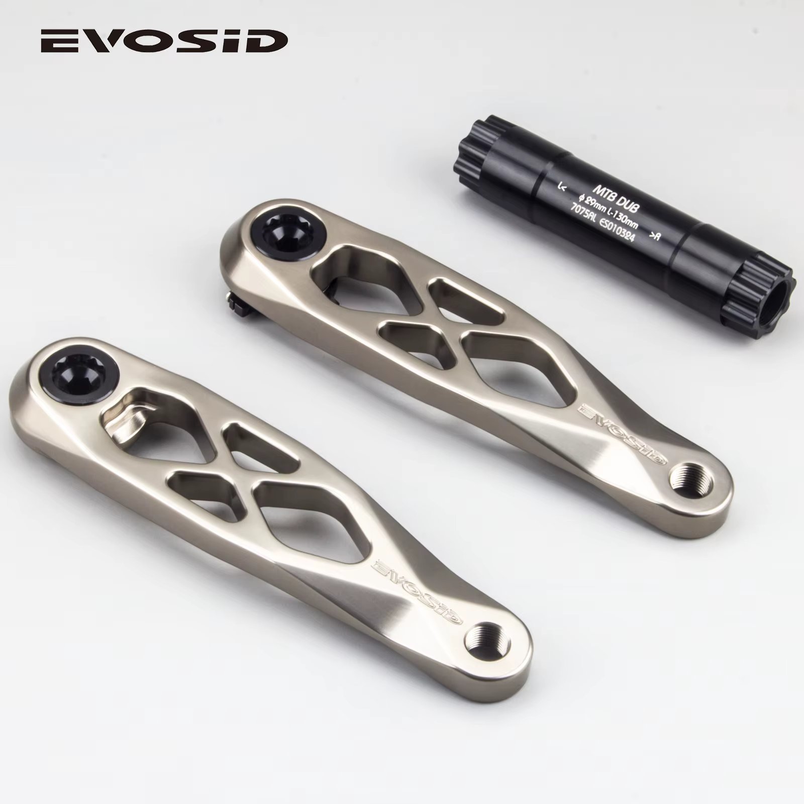 EVOSID MTB Bike Crankset 170mm R-SPEC Trail Enduro Mountain Bicycle DUB 29mm Hollow Bike Crank Spindle CNC Suitable for DH AM XC