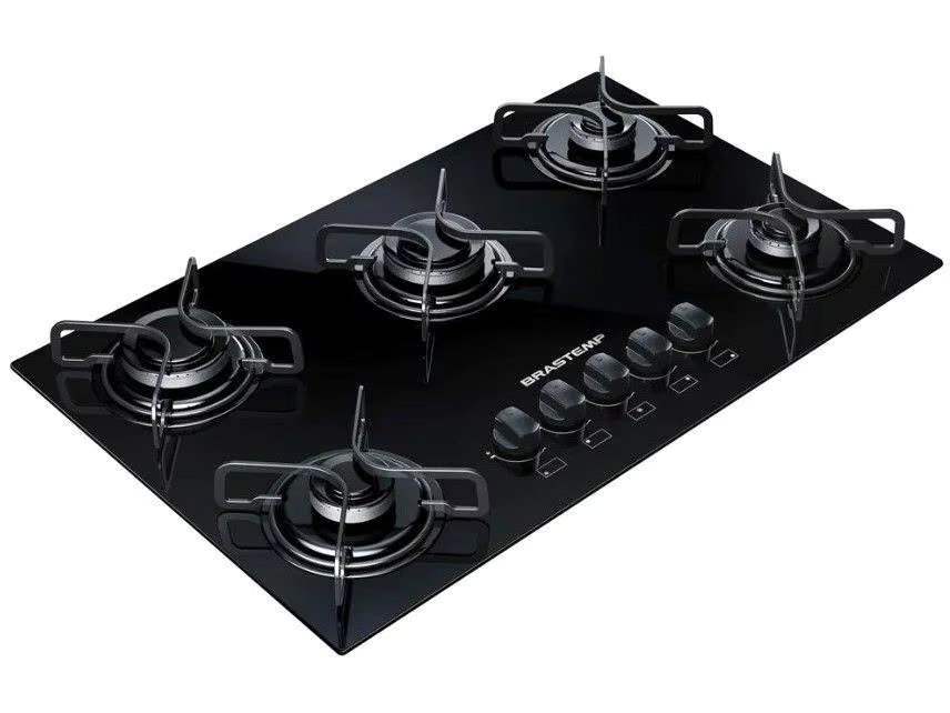 Brastemp Cooktop 5 Bocas with Tempered Glass Black-Bivolt