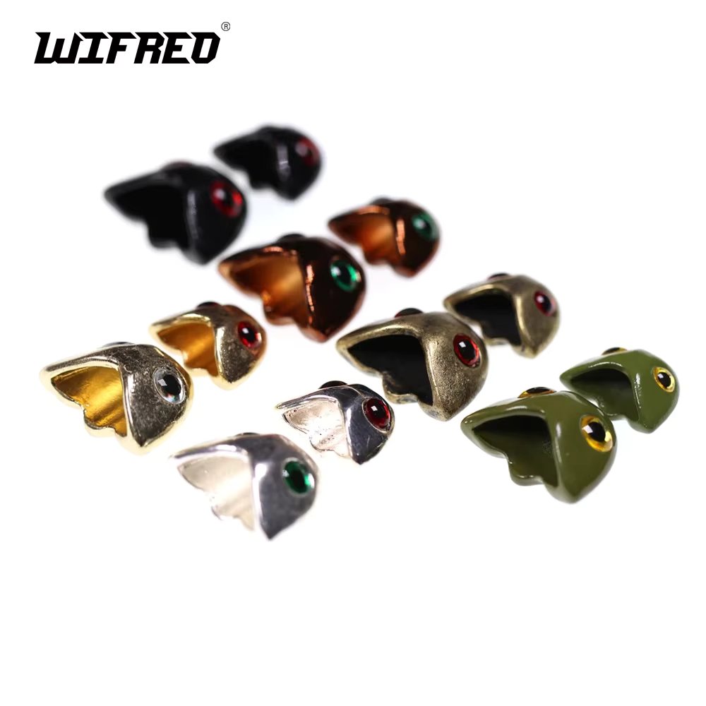 10PCS Fly Tying Fish Head Fish Mask Streamer Tying Size S L Sculpin Helmet Streamer Fish Skull