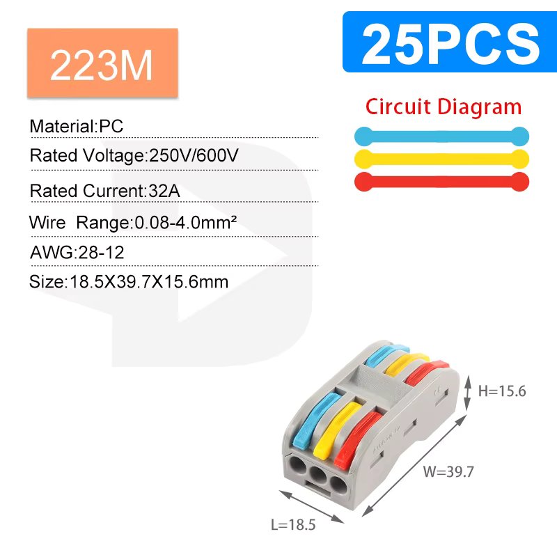 25PCS NC-223M