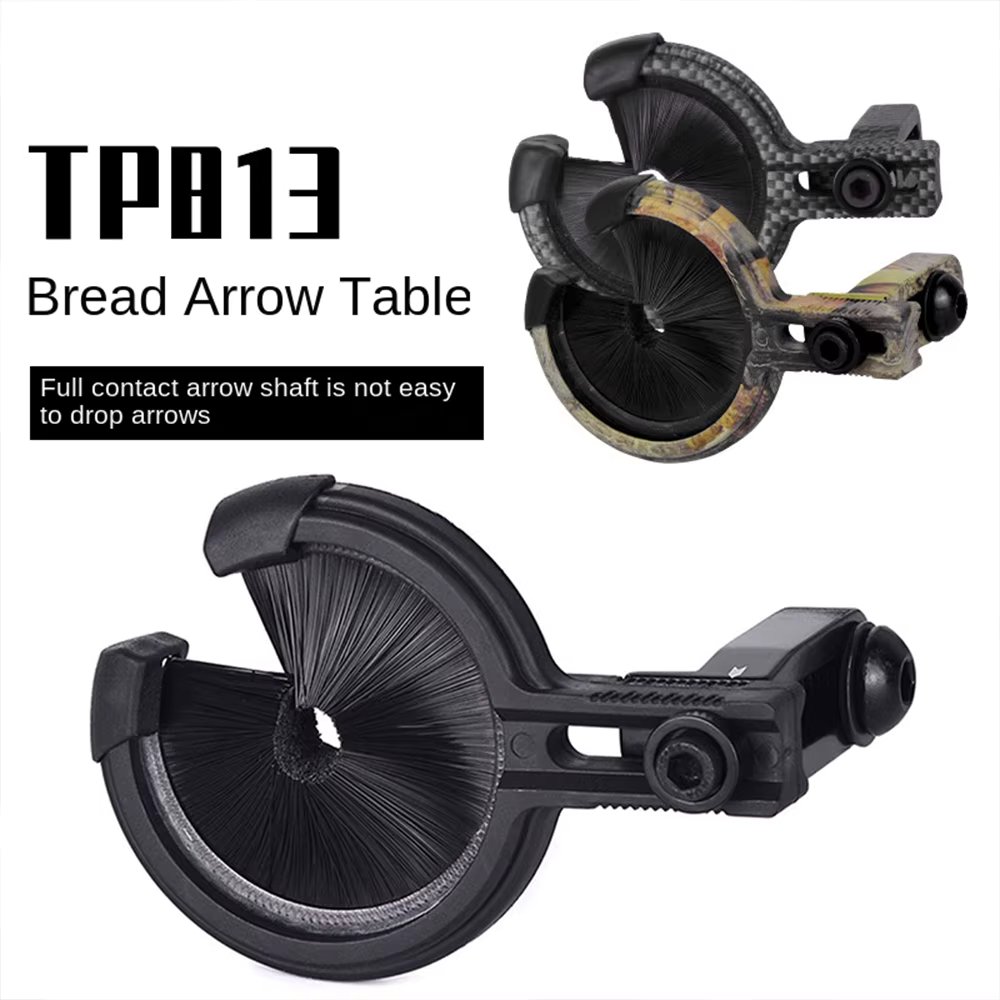 Bow and Arrow Equipment TP813 Bristle Cake Brush Arrow Table Black Left and Right Handed Universal Easy Installation