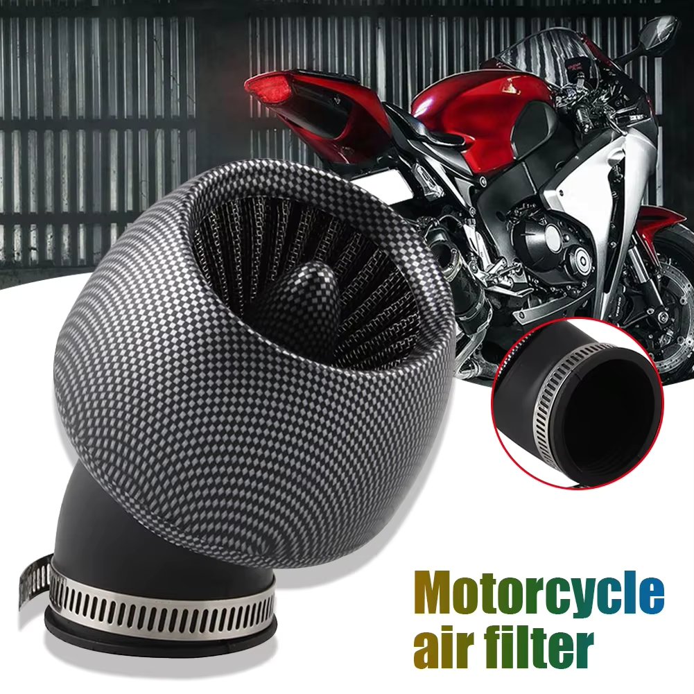 One Size Fit All Carbon Fiber Air Filter Fit Honda Kawasaki Dirt Pit Bike Motorcycle Yamaha Scooter 70-200cc ATV 48MM 35MM 42MM