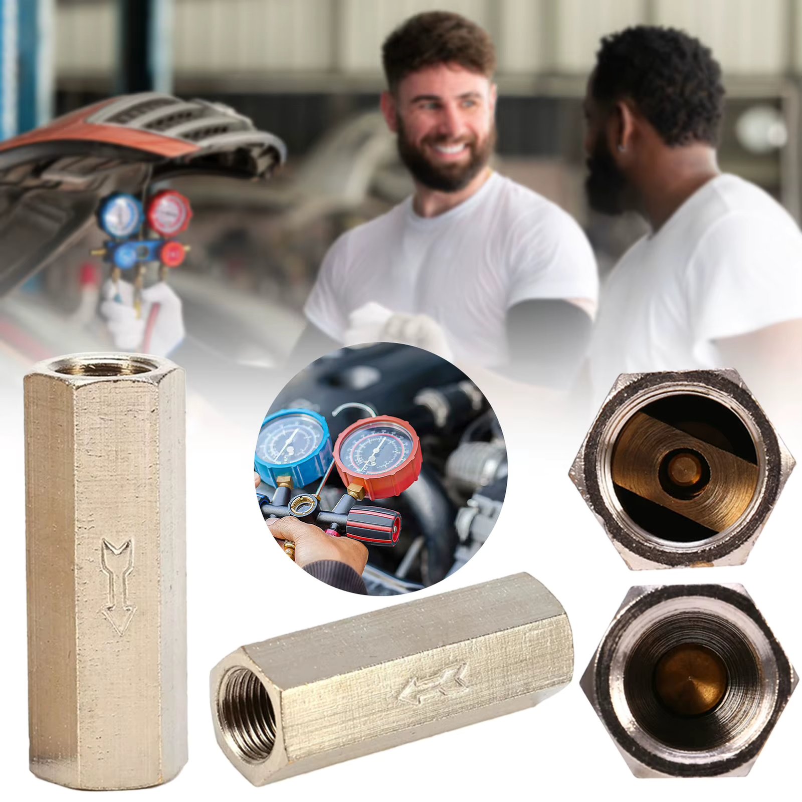 One-Way Airs Check Valves 1/4 Inch Threaded Female Full Port Airs Check Valves for Water Airs Oil