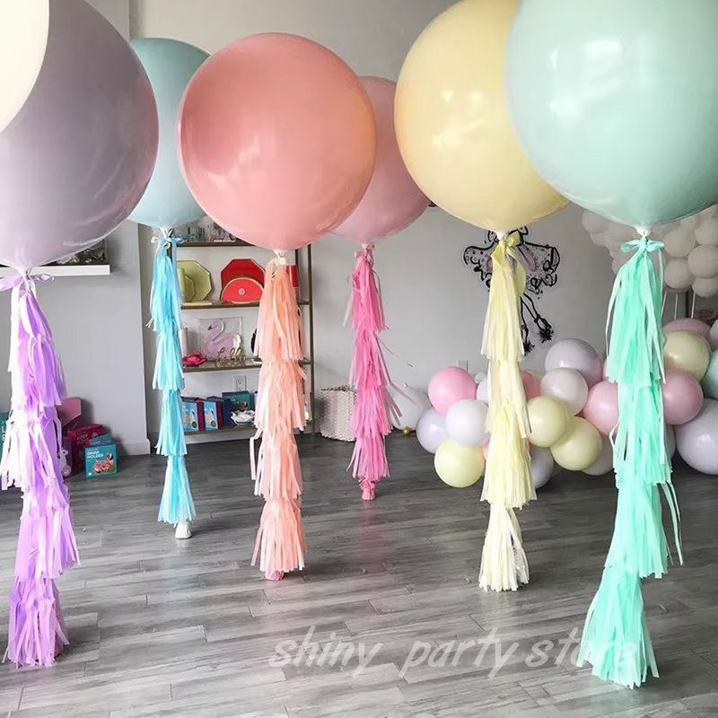 5/10pcs 36inch Big Macaron Latex Balloon Pastel Blue Red Pink Color Ballon Wedding Party Birthday Decoration Baby Shower Decor
