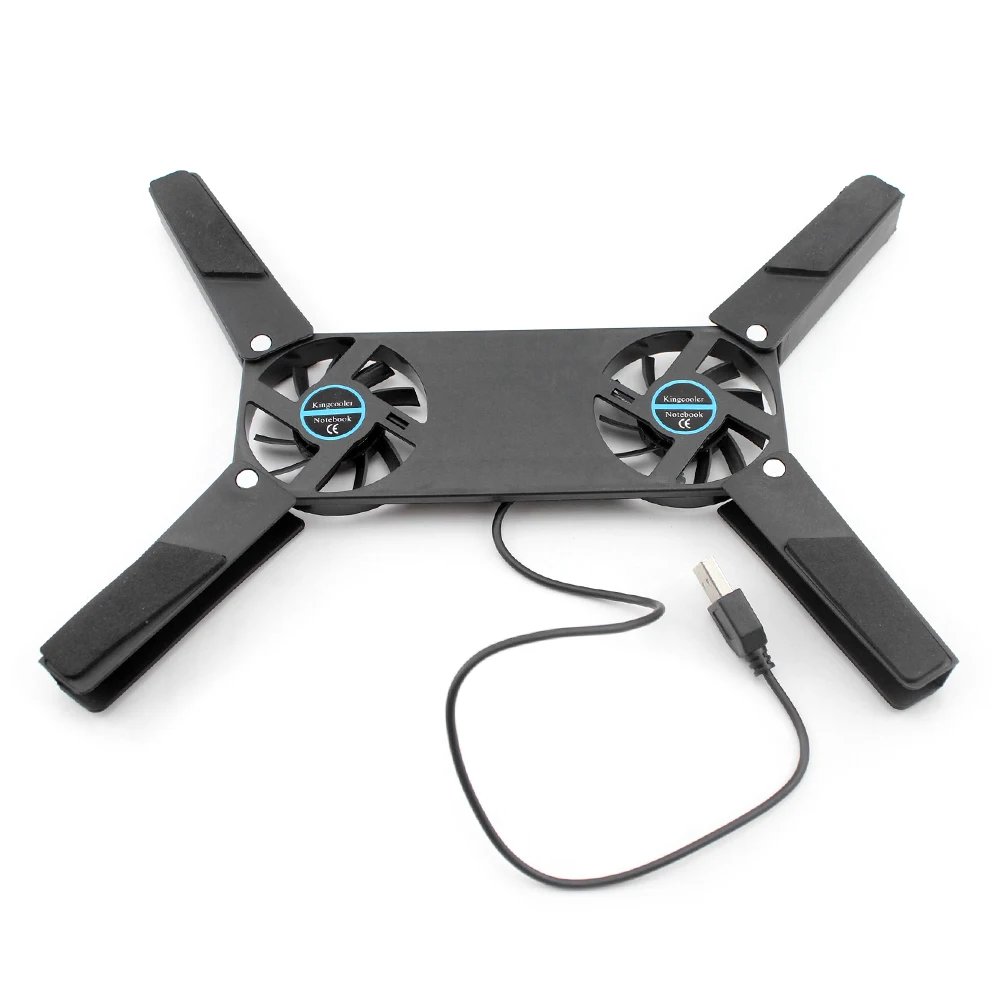Foldable Cooling Pad Laptop Cooler with Double Fans Laptop Stand USB Powered for 7-15 inch Notebook PC LCD Display Cooler Holder