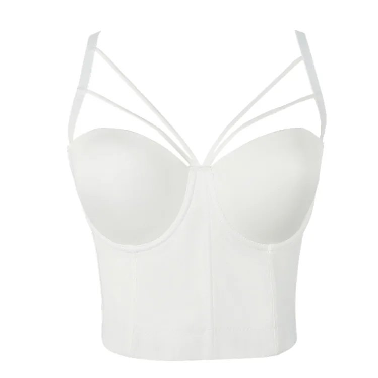 Sexy Women Corset Bustiers Breathable Support Push Up Bras Women Lingerie Corselet Tank Top Short Camis Solid Fashion Underwear