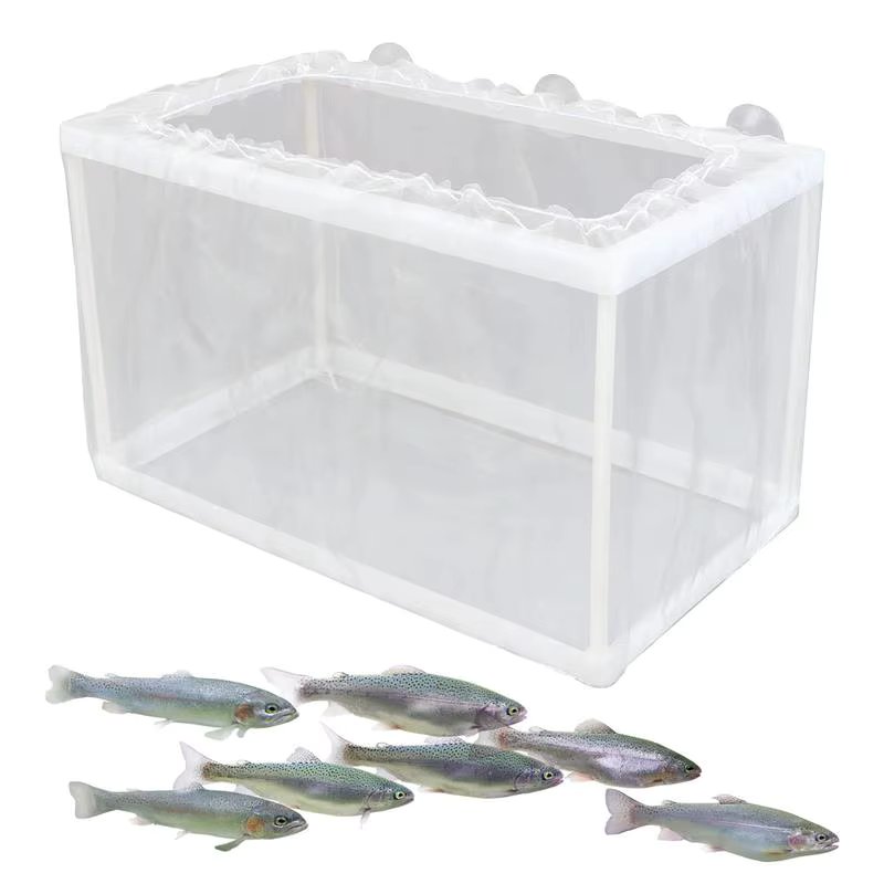 Fish Breeder Box with Suction, Aquarium Hatcher, Mesh Box, Juvenile Fish Separation Net, Tank Incubator Box, Fry Hatchery, DIY