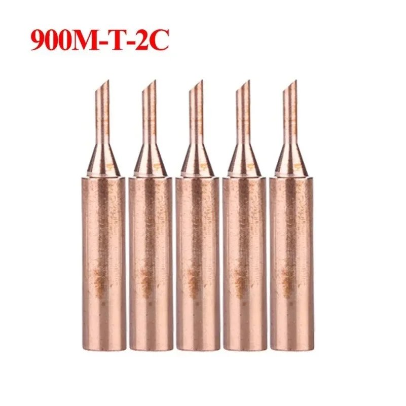 5PCS Soldering Iron Tips Pure Copper 900M-T Electric Soldering Iron Tip Set Hot Bare Copper Soldering Iron Tip Welding Equipment