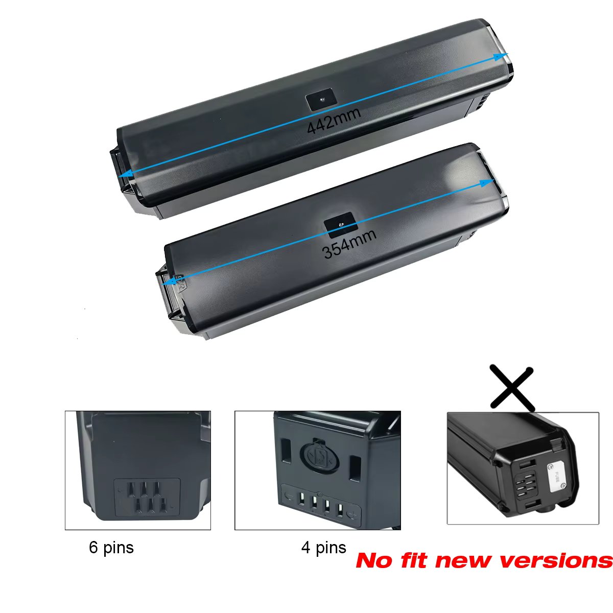 Shengmilo MX03 MX05 MX06 48V 52V Hidden Tube Battery 17.5Ah 15Ah 8fun M620 QuietKat Spare Pathfinder Ranger Ghost 2.0 Juggern