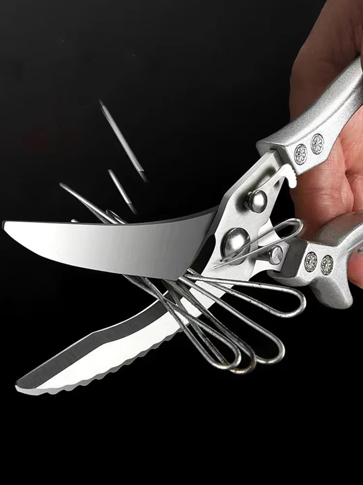 Professional Chicken Bone Scissors Upgraded Poultry Shears Cutter Stainless Steel Turkey Meat Fish Vegetables Kitchen Scissors