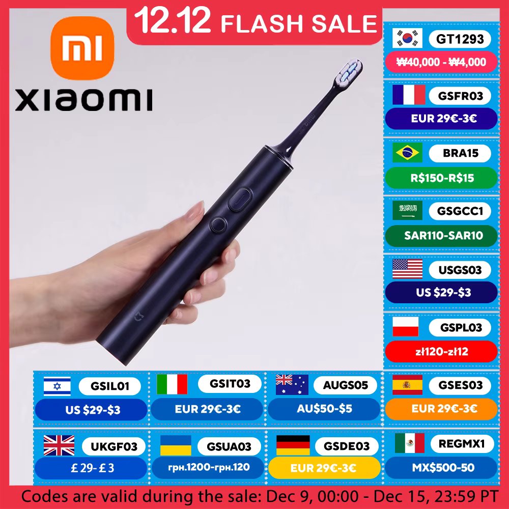 XIAOMI MIJIA Sonic Electric Toothbrush T700 Ultrasonic Vibration Teeth Whitening Oral Clean Brush Smart APP Electric Tooth Brush