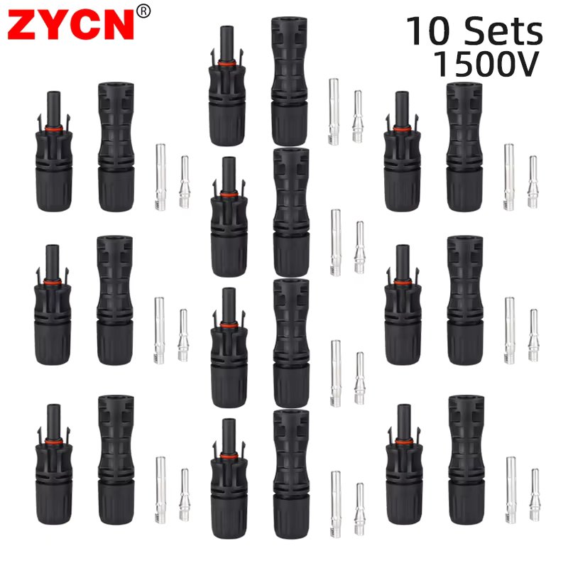 10Pairs Photovoltaic Solar Connectors 1500V 30/45/50/60A IP68 Male Female Panel Waterproof Module PV Cable 2.5/4/6mm2 Electrical
