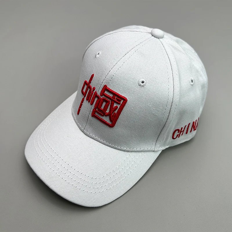 Chinese Red New Sun Protection and Sunshade Men Women Baseball Hats Cotton Embroidery China-Chic Fashion Snapback Caps Versatile