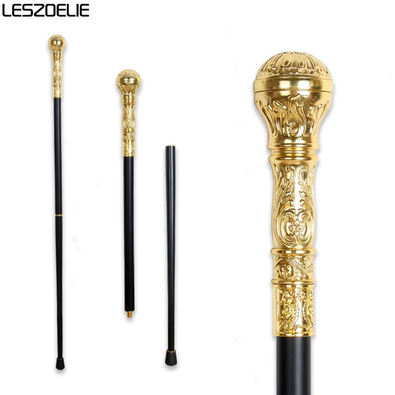 8 Colors 93cm Luxury Gold Walking Stick Man Fashion Walking Stick Lady Party Walking Canes Elegant Vintage Detachable Cane
