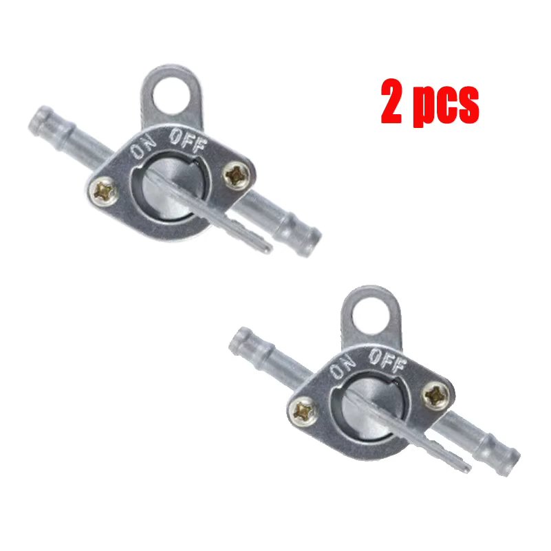 2pc Universal Motorcycle Scooter SUV Inline Petrol Fuel Tap on-Off Switch Motobike   for 90cc 110cc 120cc 125cc 140c