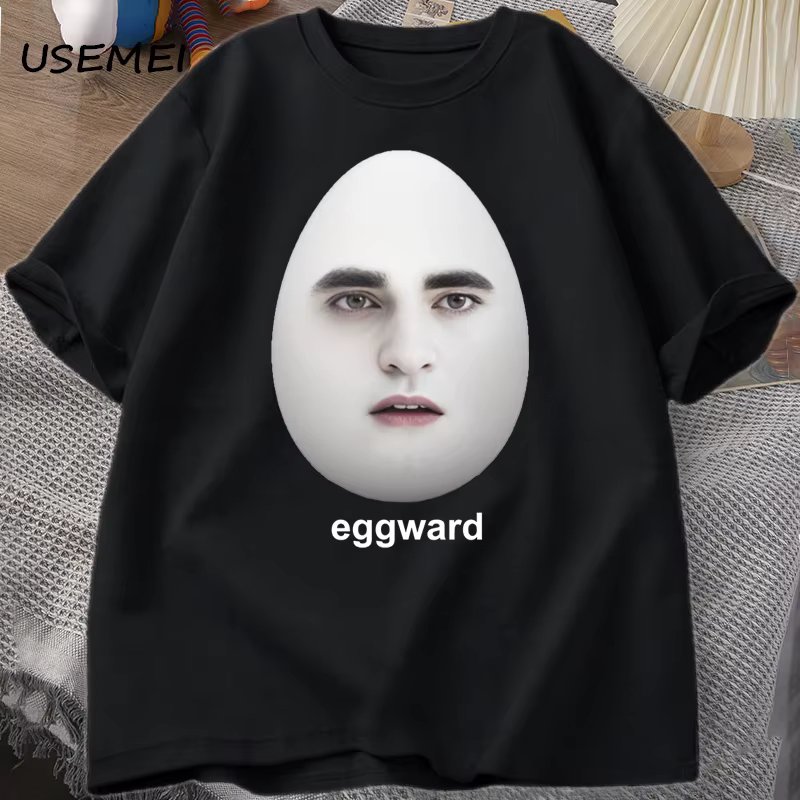 Twilight Eggward Meme T-Shirts men Edward Cullen Parody Humor graphic T shirt Casual Cotton Short Sleeve printed Tshirt Tops