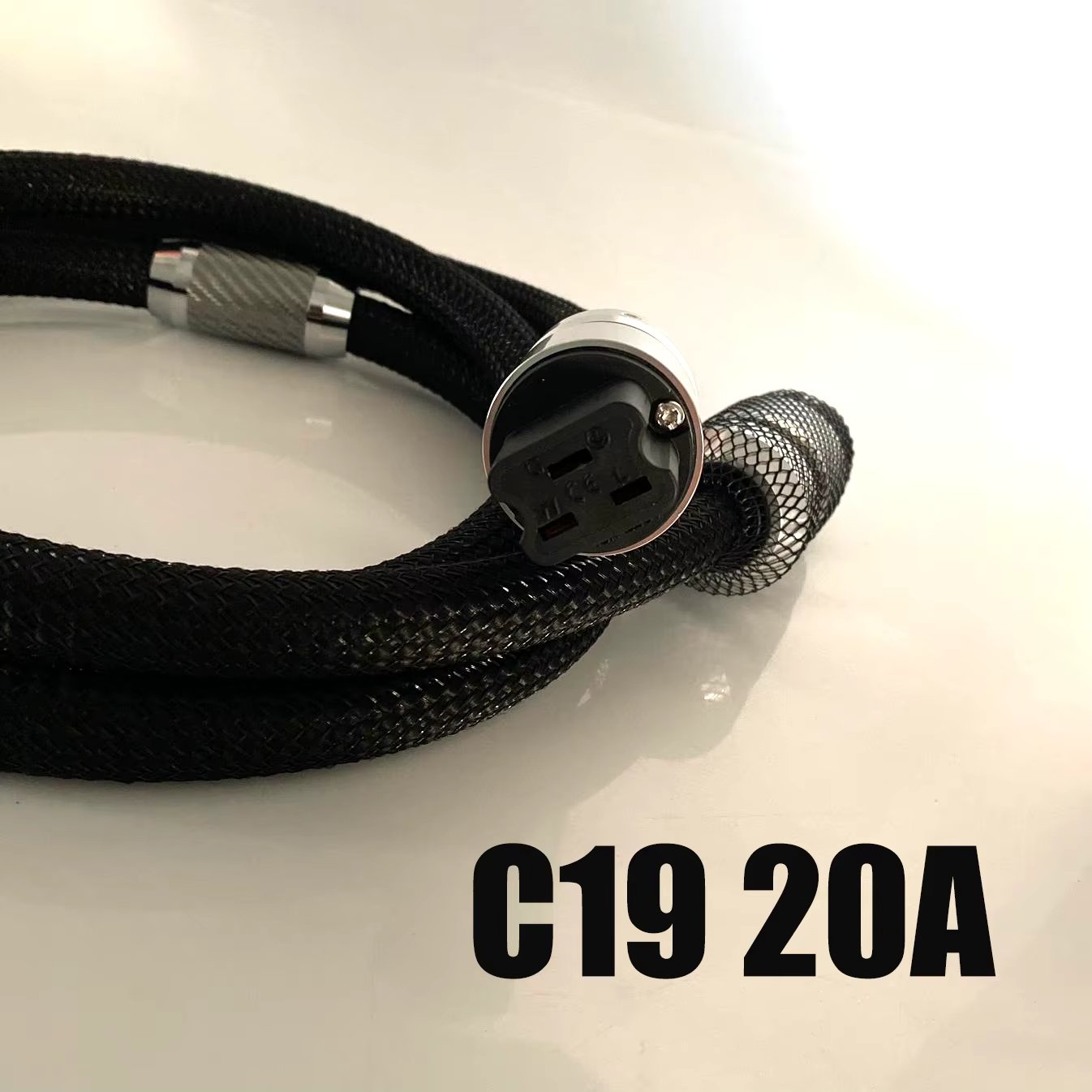 HIFI Power cable 7N OFC Conductor C19 20A  Power Cable Audio Power Cord EU Mains Cord plug for Audiophile Speaker Amplifier CD