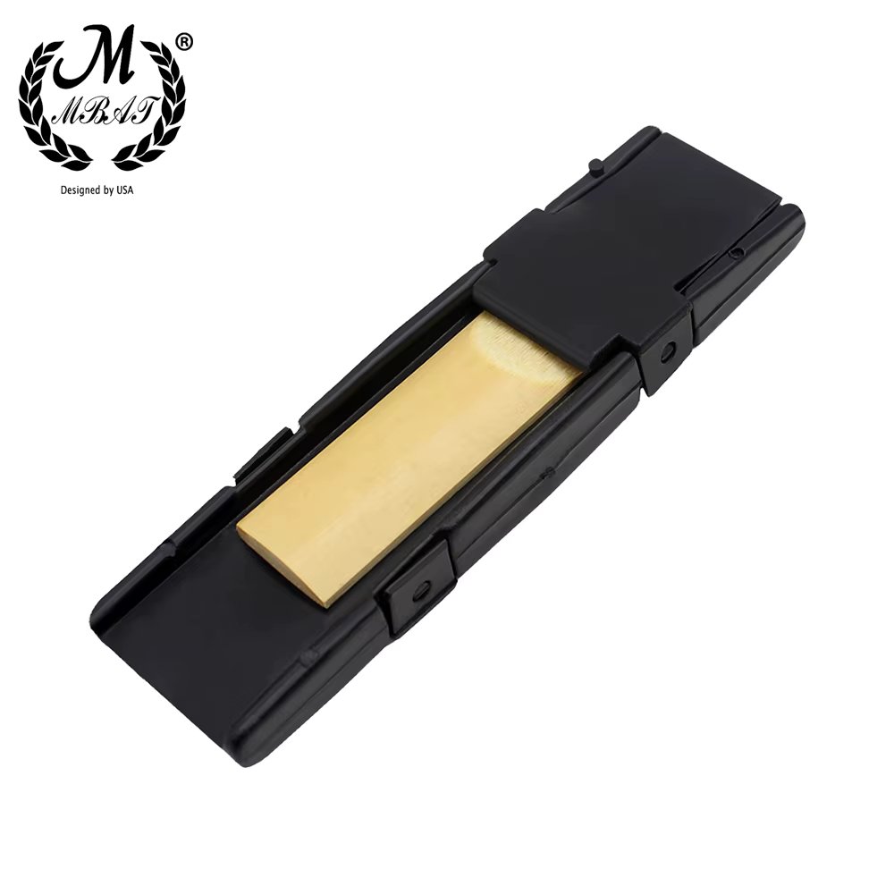 M MBAT 2Pcs Reed Clip Alto Saxophone Black ABS Sax Reeds Clip Excluding Reeds Can Hold 2 Reeds Woodwind Instrument Accessories