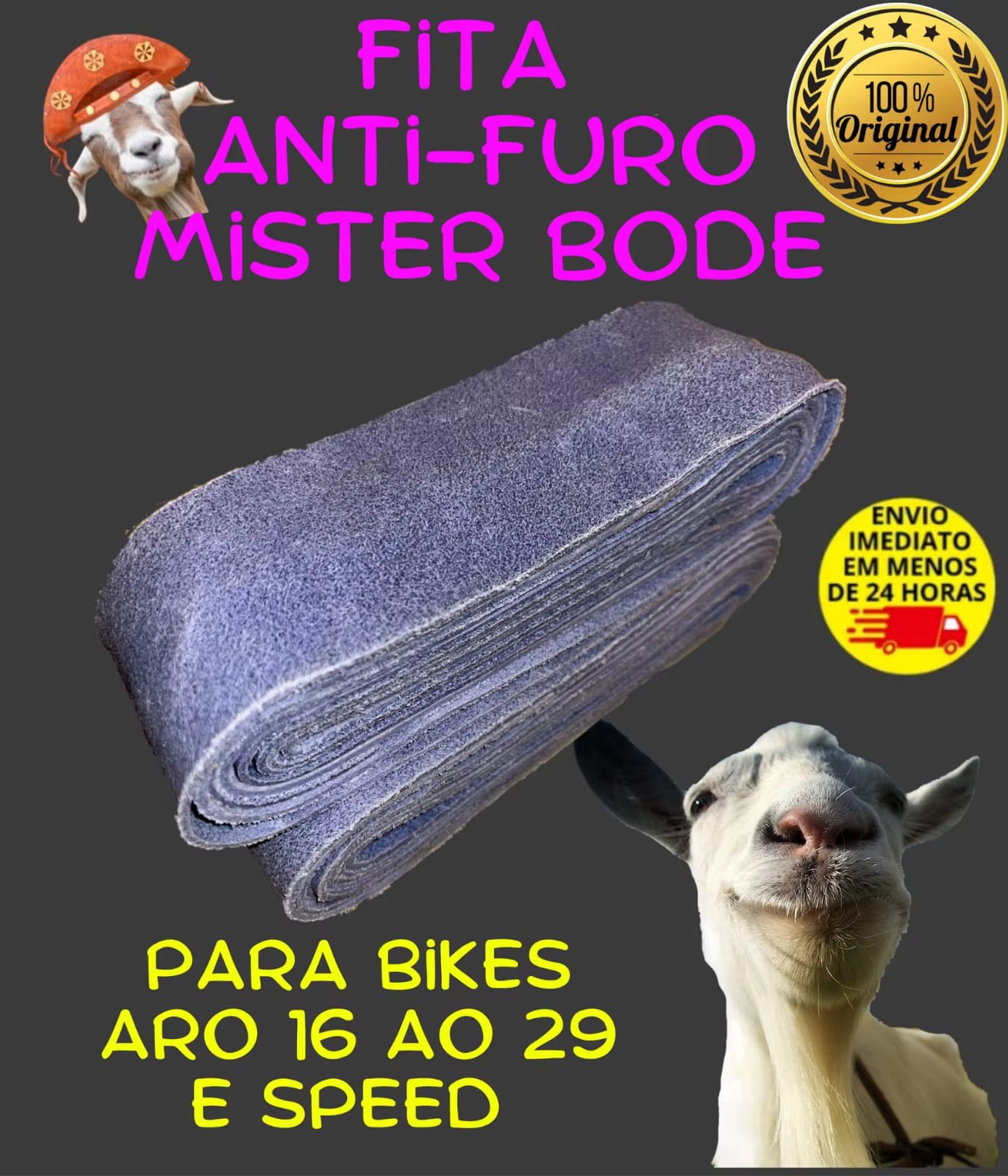 Kit 5 pares de Fitas Anti-furo Mister Bode bike aro 29 " O Original "