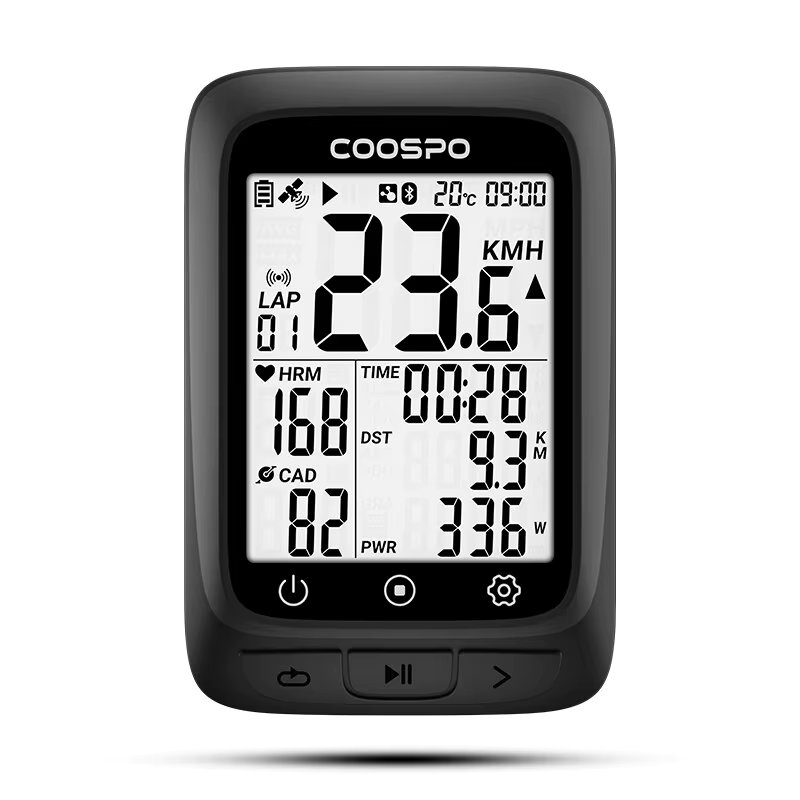 COOSPO BC26/BC107 Bike Computer GPS Wireless Bicycle Cycling Odometer Speedometer 2.4"FSTN Bluetooth5.0 ANT+ Waterproof GPS BDS