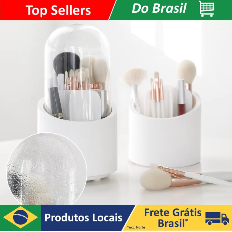 Multifunction Portable Rotary Makeup Storage Box Dust Proof