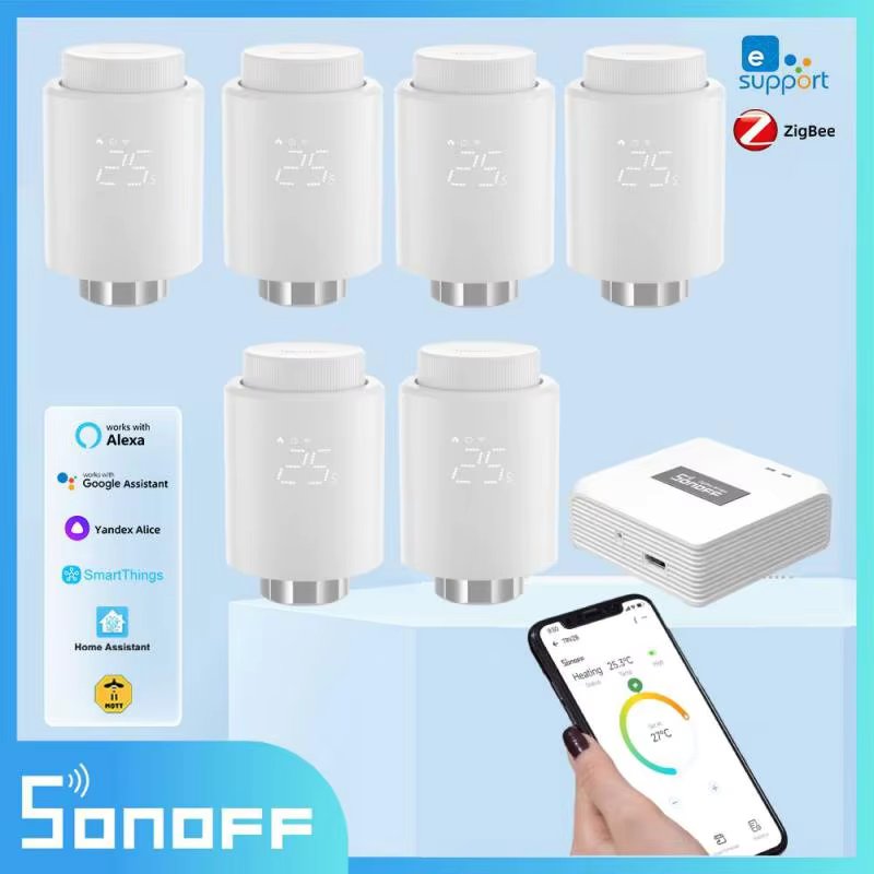 SONOFF TRV Zigbee Thermostatic Radiator Valve TRVZB Smart Temperature Control TRVs Work With Alexa Google Smartthings ZHA MQTT