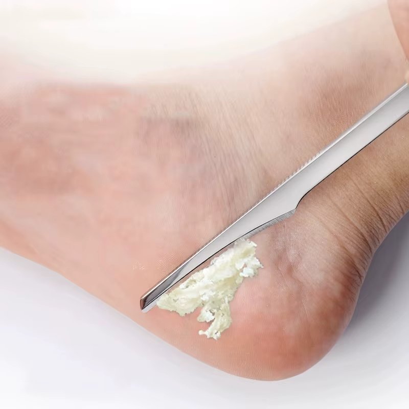 Professional Foot Scraper Stainless Steel Foot Care Pedicure Scraper Portable Nail Clipper Exfoliating Dead Skin Calluses Tools