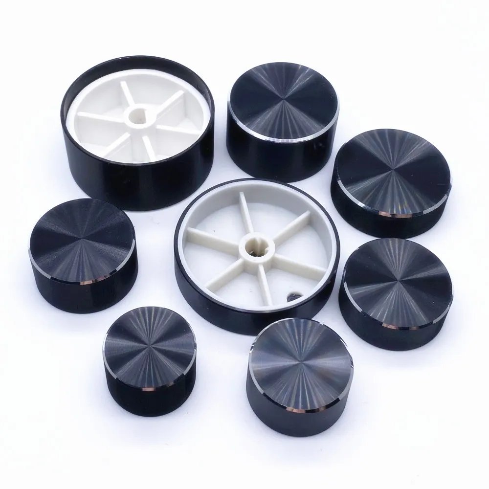 1pcs Aluminum Alloy Potentiometer Knob Cap Encoder Volume Control Audio Knob for 6mm Shaft Hole Knob (D-axis)