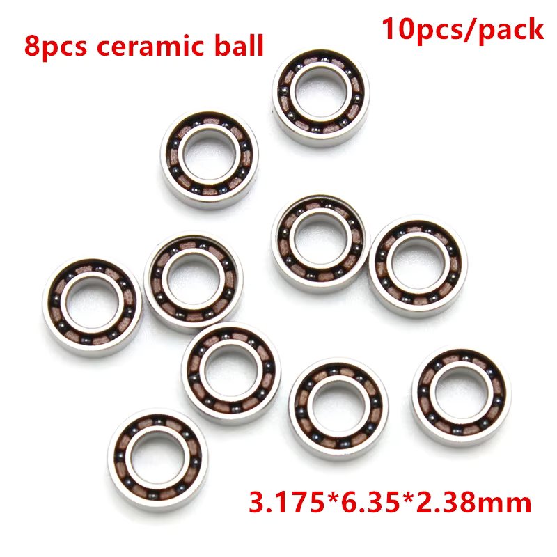 10Pcs High Speed Dental Handpiece Bearing 2.38mm Dentistry Lab Air Turbine Torque Motor Device Ceramic Balls Bearing
