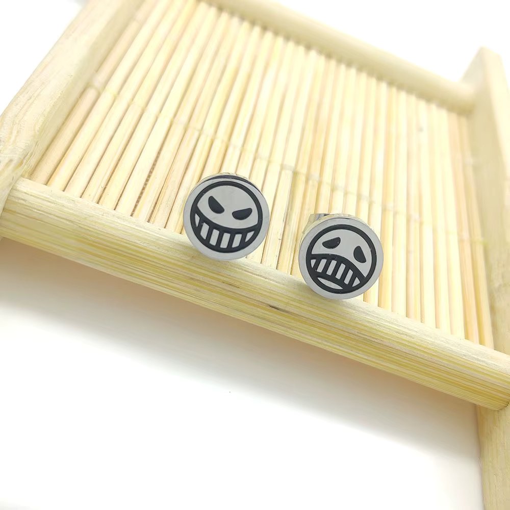 1pair Anime One Piece Luffy Ace Ear Accessories Trending Jewelry Earrings for Women Cosplay Xmas Gift 2024 Wholesale