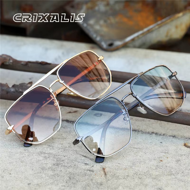 CRIXALIS Pilot Sunglasses For Men Fashion Metal Anti Glare Driving Sun Glasses Male Trending Products Shades Women