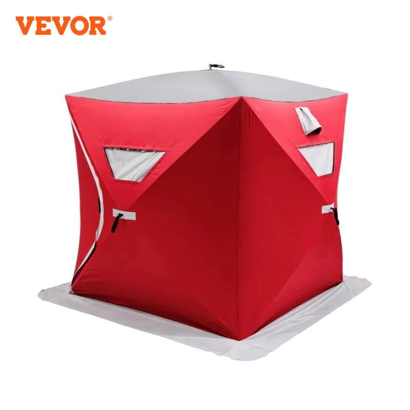 VEVOR Ice Fishing Shelter Portable Pop-Up Waterproof and Windproof Tent Easily Set-Up for Outdoors Winter Fishing Camping Hiking