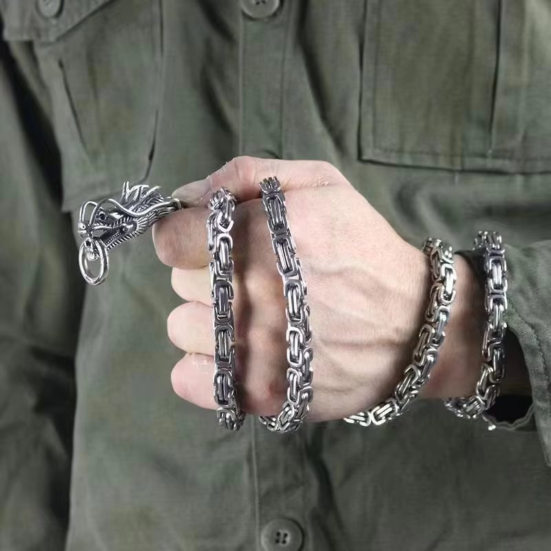 1M Dragon Self Defense Bracelet Fashion Hip Hop Personal Security Protection Whip Men Women Universal Stainless Steel