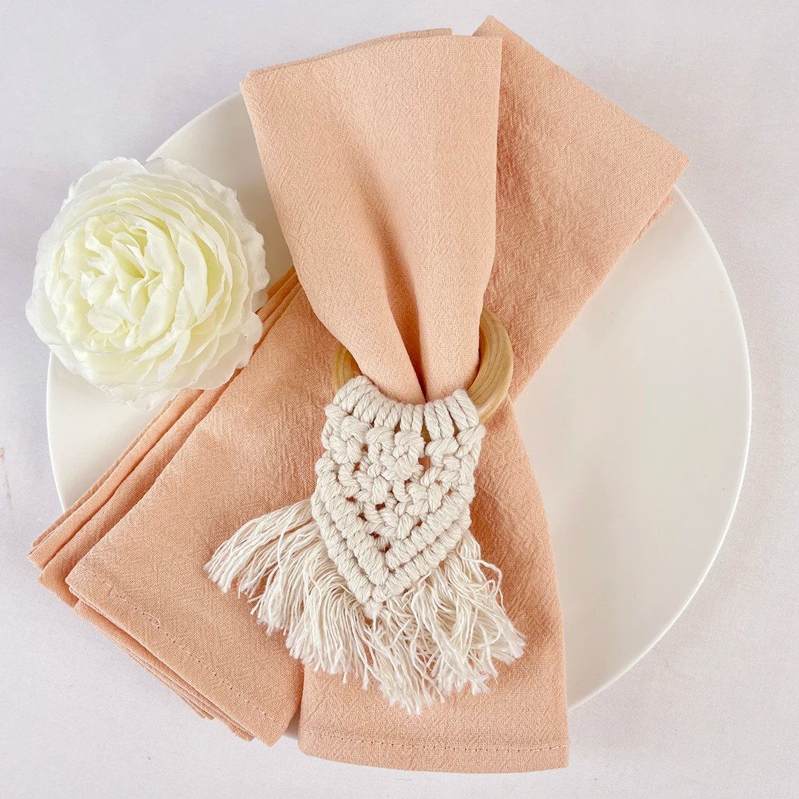 6pcs peach pink