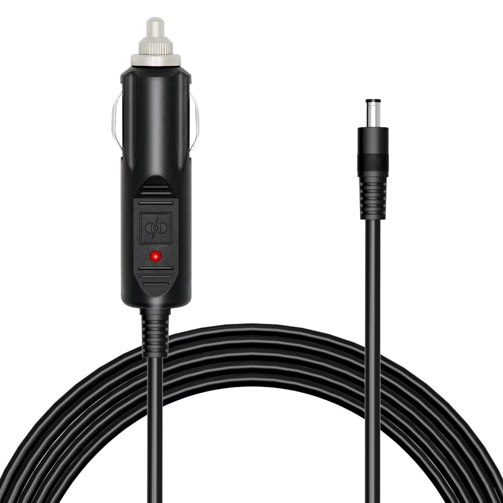 ALLPOWERS 12V-24V Cigarette Lighter Charger Plug Car Cable to DC 5.5mm x 2.1mm 1.5M 16AWG Car Charger / Car Power Supply Cable