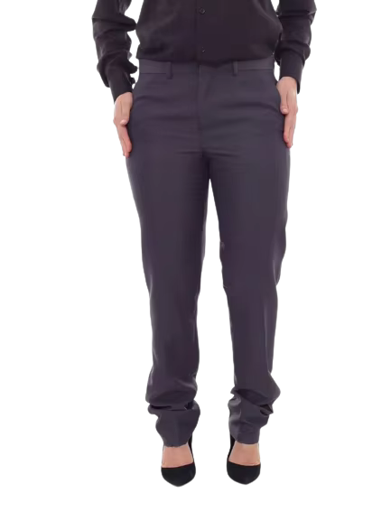Oversized Dark Grey Social Pants with Hanger Bare and Neckline
